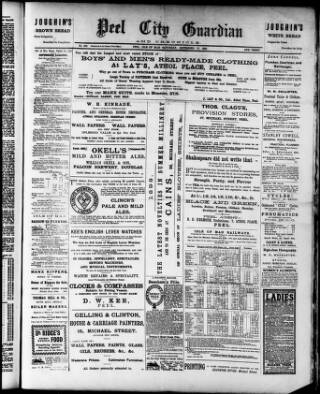 cover page of Peel City Guardian published on September 17, 1898