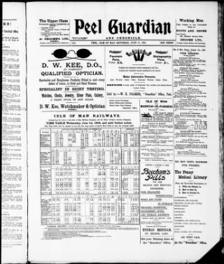 cover page of Peel City Guardian published on June 18, 1904