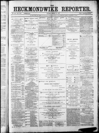 cover page of Heckmondwike Reporter published on March 16, 1889