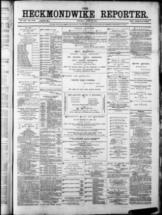 cover page of Heckmondwike Reporter published on June 22, 1889