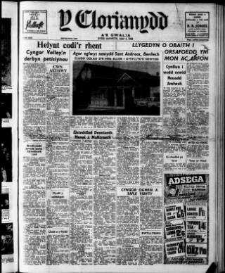 cover page of Y Clorianydd published on May 4, 1965