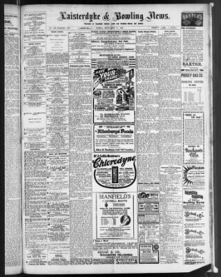 cover page of Laisterdyke & Bowling News published on September 17, 1909