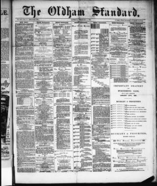 cover page of Oldham Standard published on February 2, 1889
