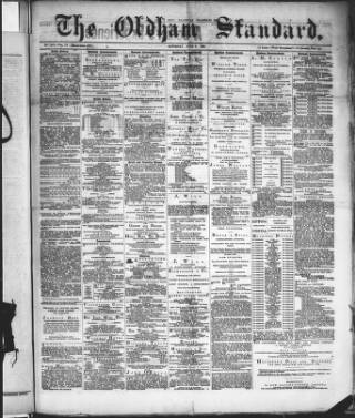 cover page of Oldham Standard published on June 8, 1889