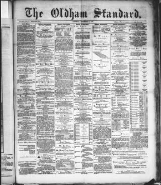cover page of Oldham Standard published on September 28, 1889