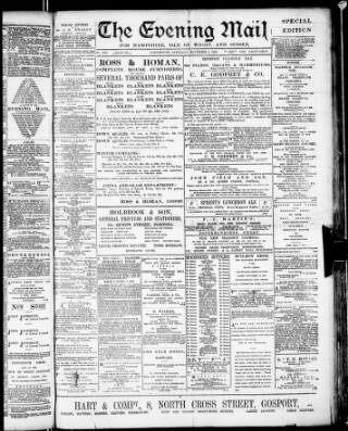 cover page of Southern Daily Mail published on November 2, 1889