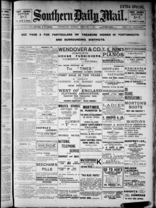 cover page of Southern Daily Mail published on February 2, 1904