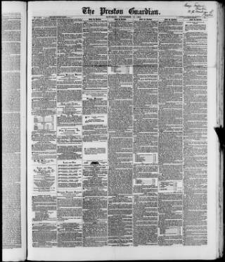 cover page of Preston Guardian published on September 17, 1864