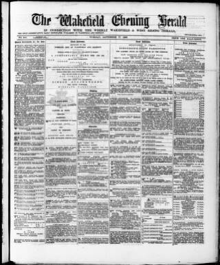 cover page of Wakefield Evening Herald published on September 17, 1889
