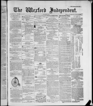 cover page of Wexford Independent published on May 4, 1881
