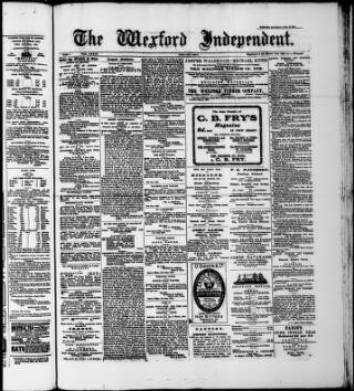 cover page of Wexford Independent published on June 18, 1904