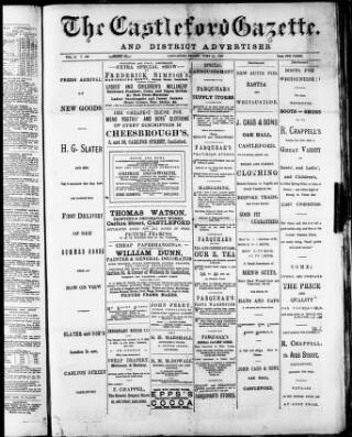 cover page of Castleford Gazette published on June 14, 1889