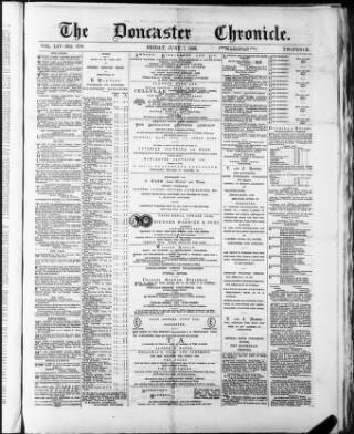 cover page of Doncaster Chronicle published on June 7, 1889