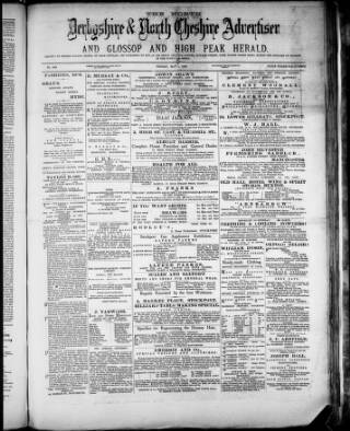 cover page of North Derbyshire & North Cheshire Advertiser published on May 4, 1883
