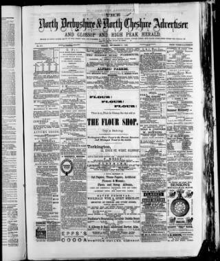 cover page of North Derbyshire & North Cheshire Advertiser published on September 17, 1886