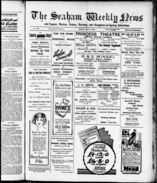 cover page of Seaham Weekly News published on May 2, 1924
