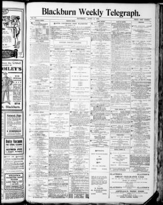 cover page of Blackburn Weekly Telegraph published on April 4, 1914