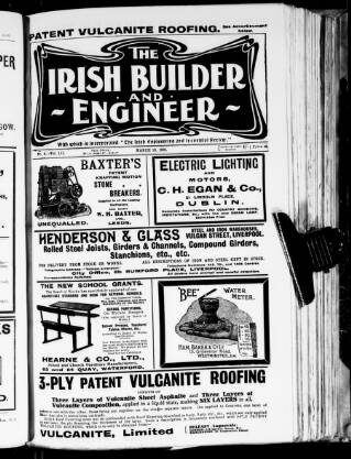 cover page of Dublin Builder published on March 19, 1910