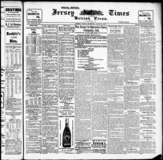 cover page of Jersey Times and British Press published on August 2, 1907