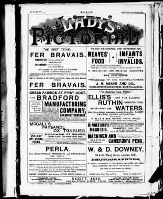 cover page of Lady's Pictorial published on May 2, 1885