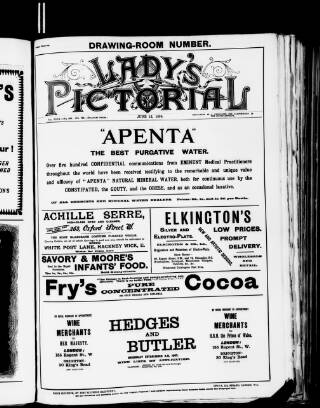 cover page of Lady's Pictorial published on June 18, 1898