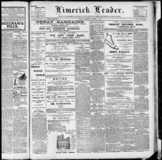 cover page of Limerick Leader published on November 2, 1908