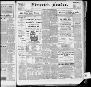 cover page of Limerick Leader published on February 2, 1910