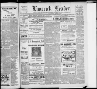 cover page of Limerick Leader published on September 17, 1915