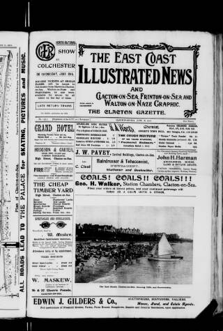 cover page of Clacton Graphic and East Coast Illustrated News published on June 18, 1910