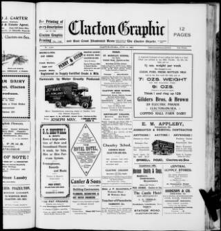 cover page of Clacton Graphic and East Coast Illustrated News published on June 18, 1927