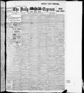 cover page of Dublin Daily Express published on March 19, 1918