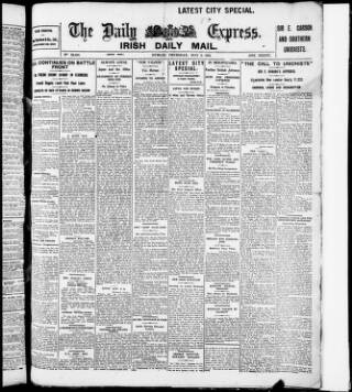 cover page of Dublin Daily Express published on May 2, 1918