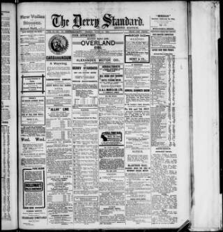 cover page of Londonderry Standard published on June 18, 1915