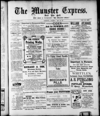 cover page of Munster Express published on May 24, 1913