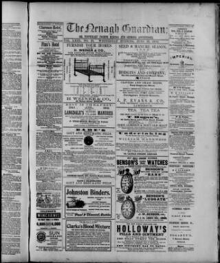 cover page of Nenagh Guardian published on June 18, 1902