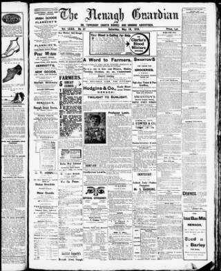 cover page of Nenagh Guardian published on May 18, 1918