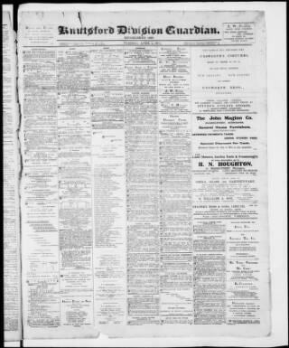 cover page of Knutsford Guardian published on April 4, 1911