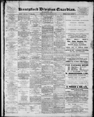 cover page of Knutsford Guardian published on November 28, 1911