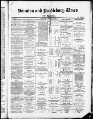 cover page of Swinton and Pendlebury Times published on February 2, 1889