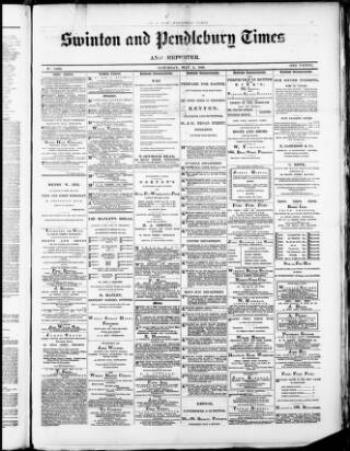 cover page of Swinton and Pendlebury Times published on May 4, 1889