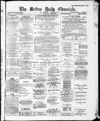 cover page of Bolton Daily Chronicle published on May 4, 1887