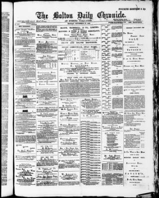 cover page of Bolton Daily Chronicle published on September 17, 1888