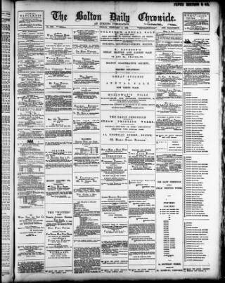 cover page of Bolton Daily Chronicle published on February 2, 1894
