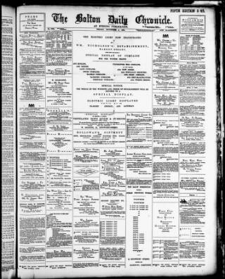 cover page of Bolton Daily Chronicle published on November 2, 1894