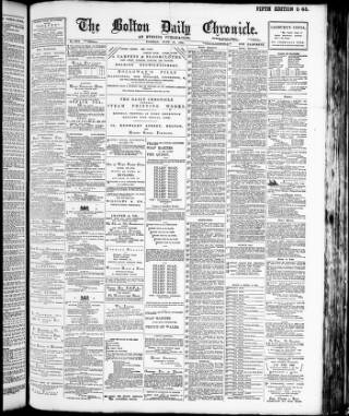cover page of Bolton Daily Chronicle published on June 18, 1895