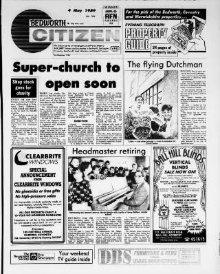 cover page of Bedworth Citizen published on May 4, 1989