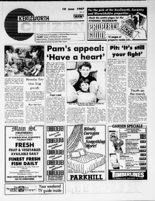 cover page of Kenilworth Citizen published on June 18, 1987
