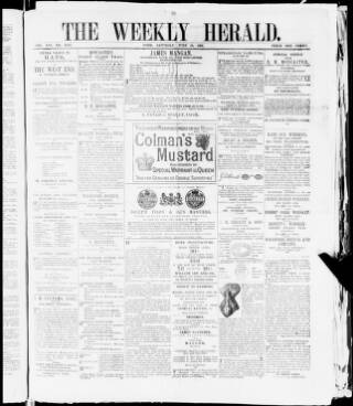 cover page of Cork Weekly Herald published on June 18, 1881