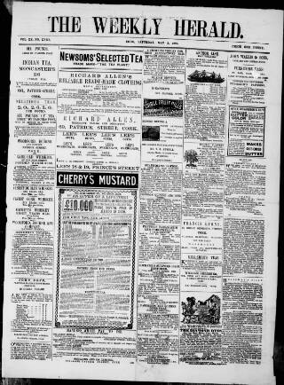 cover page of Cork Weekly Herald published on May 2, 1885