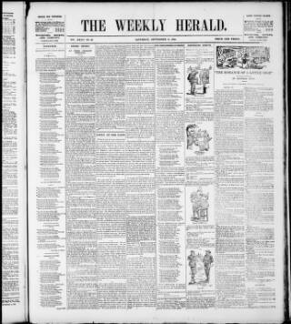 cover page of Cork Weekly Herald published on September 17, 1898